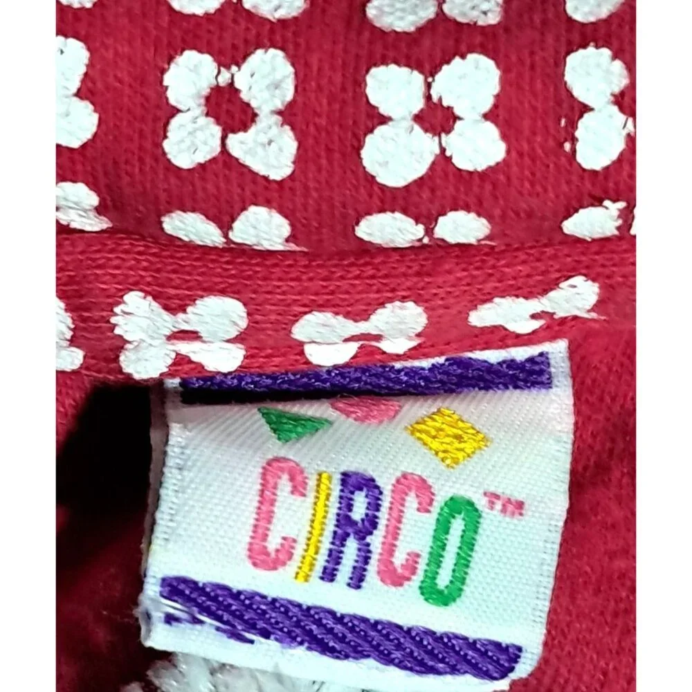 Vintage Circo Bubble Romper Baby Girls Red Floral 12M Peter Pan Collar Cotton Be